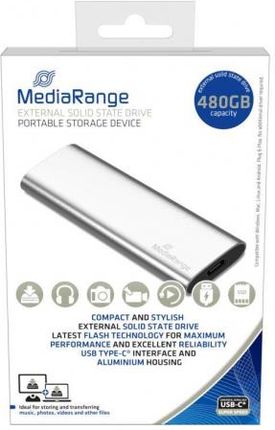 Mediarange 480 Gb, External Ssd (Silver, Usb-C 3.2 (MR1102)