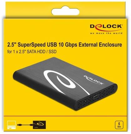 Delock DeLOCK 42610 storage drive enclosure 2.5'' HDD/SSD enclosure Black, Drive cases (42610)