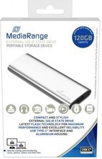 MediaRange 120 GB, external SSD (silver, USB-C 3.2 (10 Gbit / s), external) (MR1100) - Dyski przenośne