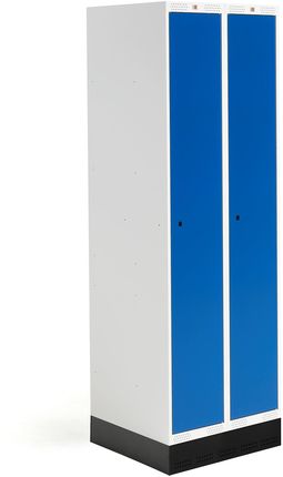 Aj Produkty Szafka Do Szatni Roz 2 Moduły Drzwi 1740X600X550 Mm Niebieski Z Podstawą