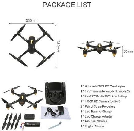 Hubusan  H501S Pro  美品 GPS ドローン Радиоуправляемый квадрокоптер Hubsan H501S PRO High Edition