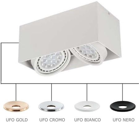 Orlicki Design Cardi II Bianco / Ufo Cromo 2xGU10 Biały mat (5903689781992)