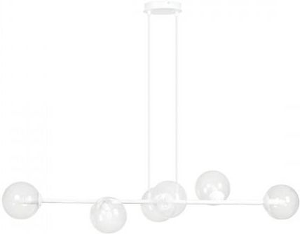 Emibig Rossi lampa sufitowa 6-punktowa biała/transparentna 877/6 (8776)