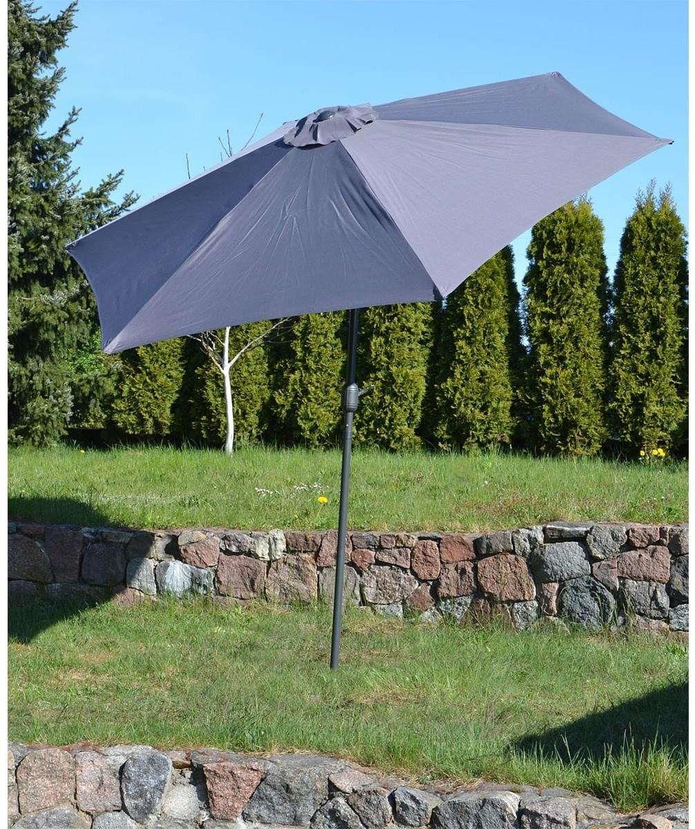 Parasol Ogrodowy 300Cm Składany Szary Saska Garden