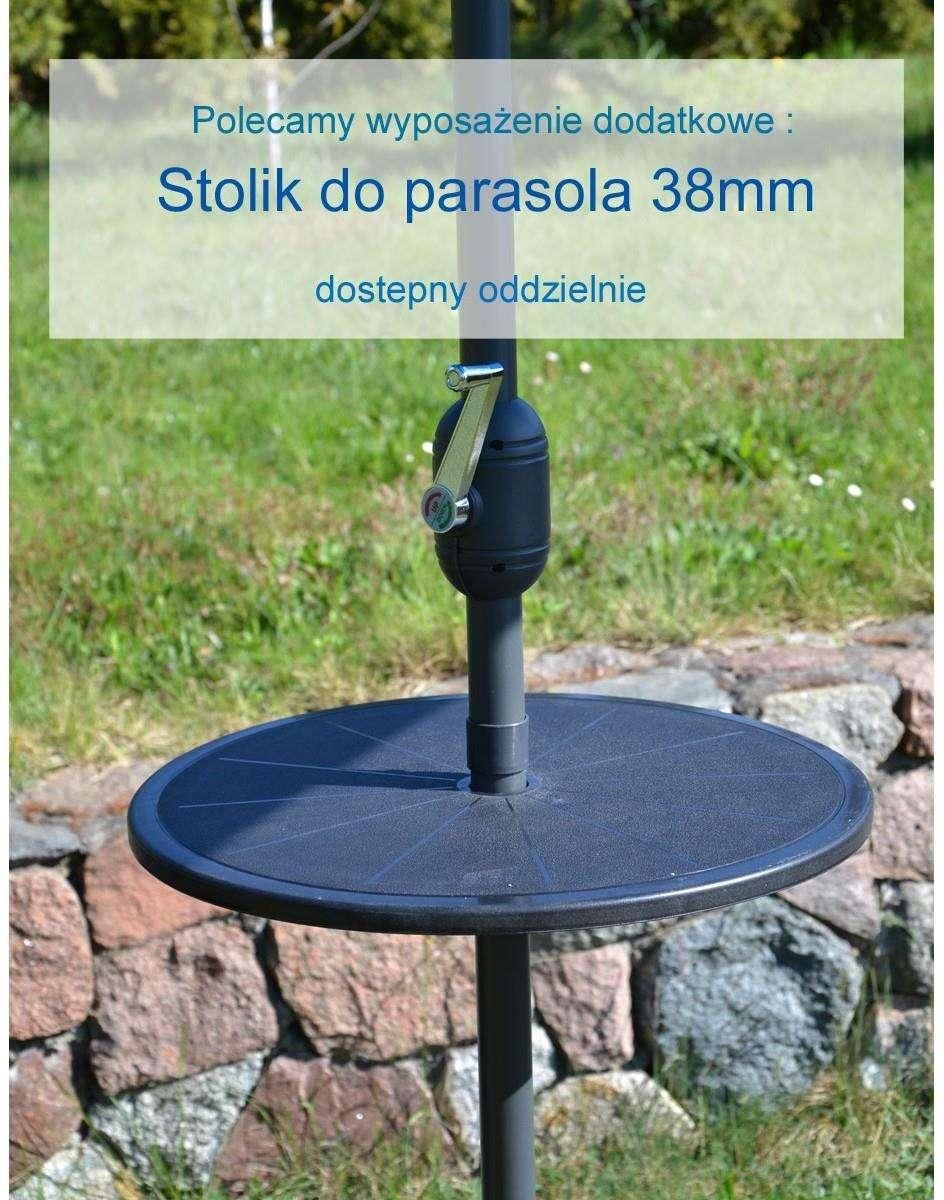 Parasol Ogrodowy 300Cm Składany Szary Saska Garden