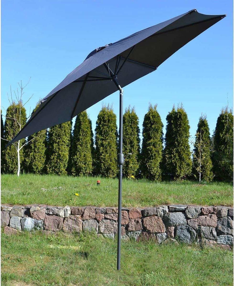 Parasol Ogrodowy 300Cm Składany Szary Saska Garden