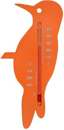 Nature Zewnętrzny termometr ogrodowy, w kształcie zięby, pomarańczowy