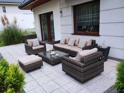 Zdjęcie Campania Grafitowo-Szary Brąz - Komplet Mebli Ogrodowych - Łazy