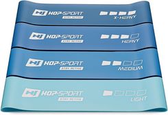 Hop-Sport Zestaw taśm oporowych 600x75mm niebieskie - Taśmy i gumy do ćwiczeń