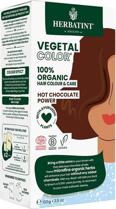 Farba do włosów Herbatint Vegetal Color 100% ORGANIC Hot Chocolate Power -  Gorąca Czekolada