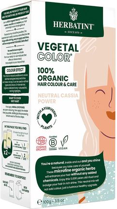 Farba do Włosów Herbatint Vegetal Color 100% ORGANIC Neutral Cassia - Neutralna Kasja