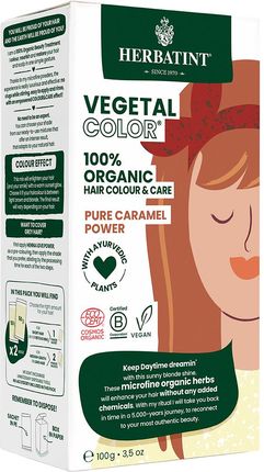 Farba do Włosów Herbatint Vegetal Color 100% ORGANIC Pure Caramel Power -  Czysty Karmel