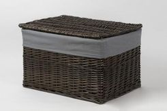 Zdjęcie Corsan Kosz wiklinowy zamykany Wenge z szarą wyściółką 38x22x22cm 520D - Kraków