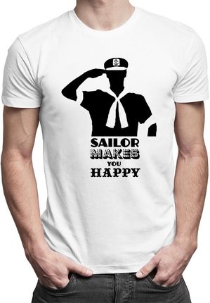 Sailor makes you happy męska koszulka na prezent
