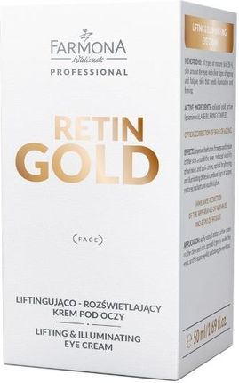 Farmona Retin Gold Liftingujaco-Rozświetlający Krem Pod Oczy 50ml