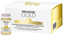 Tahe Botanic Gold Finishing, ampułki przeciw puszeniu się włosów system C, 5 x 10ml