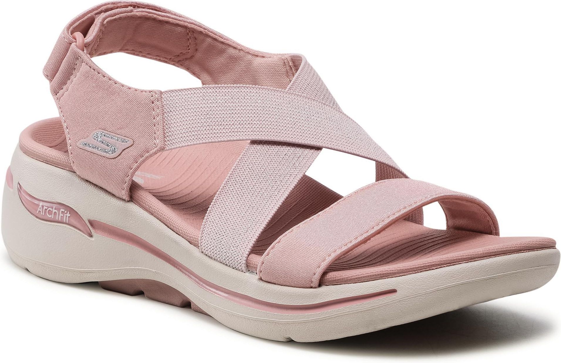 Sandały SKECHERS - Go Walk Arch Fit 140226/ROS Rose - Ceny i opinie ...