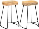 Vidaxl Lumarko Stołki Barowe Gavin 2szt. Lite Drewno Mango 76512