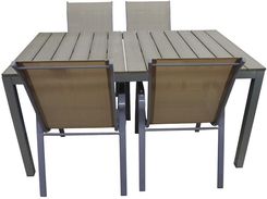 Zdjęcie Merkury Market Komplet stół Polywood + 4 krzesła taupe - Wiązów
