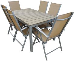 Zdjęcie Merkury Market Komplet stół Polywood + 6 krzeseł Porto taupe - Tarnów
