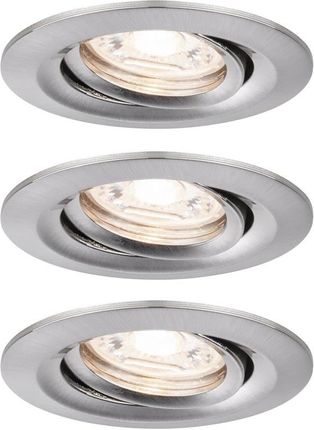 Paulmann Nova Mini Coin Okrągła Ruchoma Led 3X4W 310Lm Żelazo Szczotkowane/Aluminium (Pl94295) (94295)