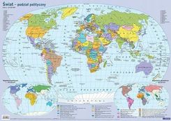 Mapa Świata Polityczna Plansza Edukacyjna Na Ścian