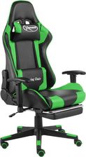 vidaXL Obrotowy Fotel Gamingowy Z Podnóżkiem Zielony 20499