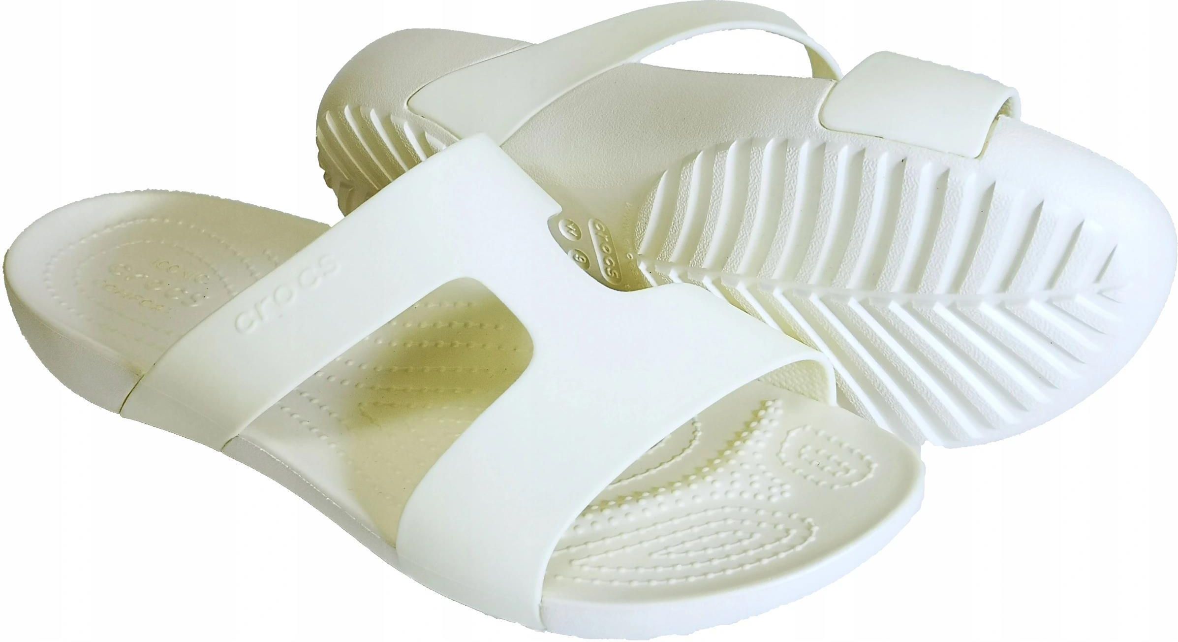 Klapki Crocs Serena Slide W Oyster Bia e 36 37 W6 Ceny i opinie