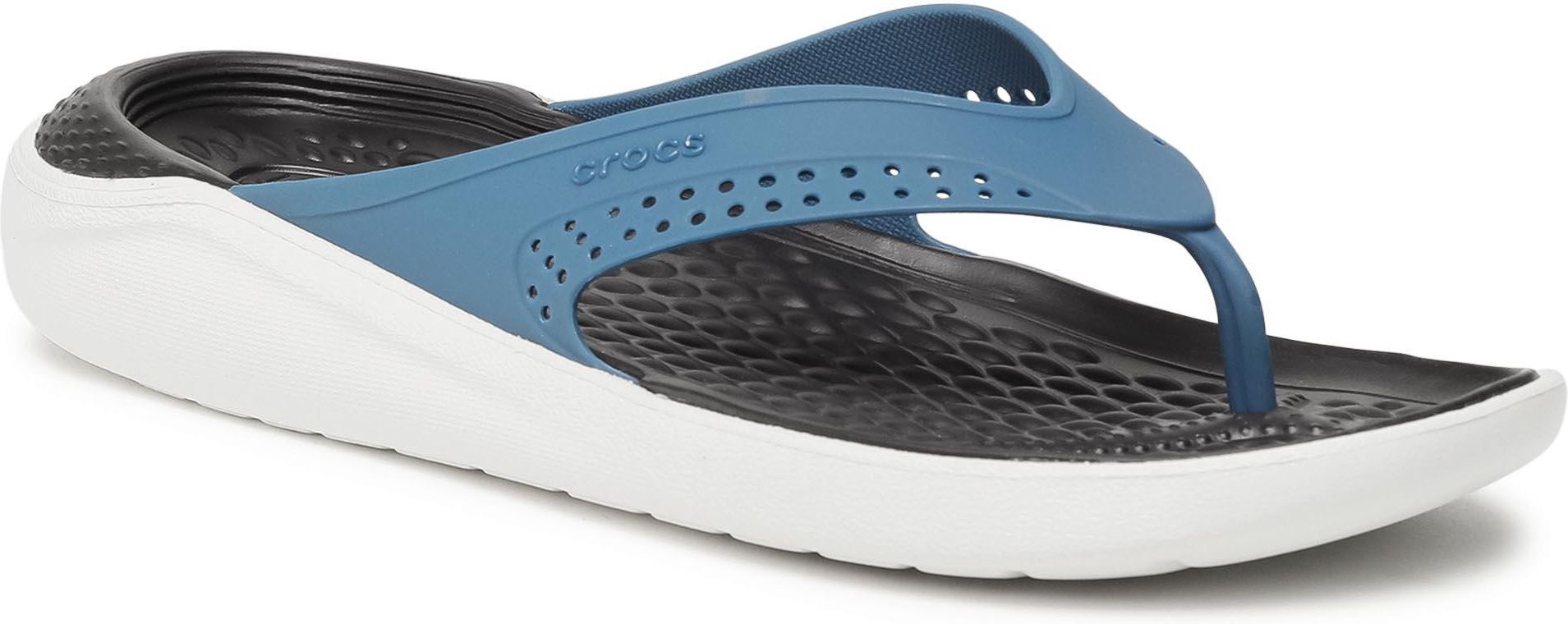 Crocs Japonki - Literide Flip 205182 Vivid Blue/Almost White - Ceny i ...