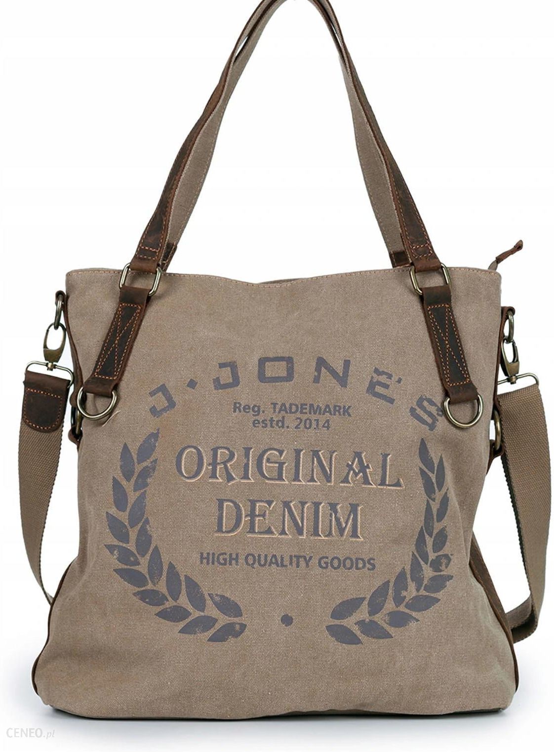 Jones torba shopper materiałowa vintage JJ