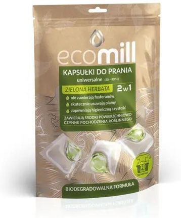 Mill Ecomill Kapsułki Do Prania Zielona Herbata 30Szt.