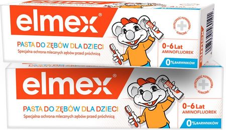 elmex Kids Pasta do zębów dzieci 0-6 lat 2x50ml