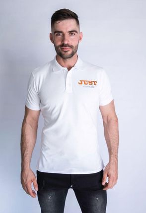 Koszulka polo męska, biała Just Cavalli - złoto srebrne logo - Ceny i opinie T-shirty i koszulki męskie ZPNJ Koszulka polo męska, biała Just Cavalli - złoto srebrne logo - Ceny i opinie T-shirty i koszulki męskie ZPNJ
