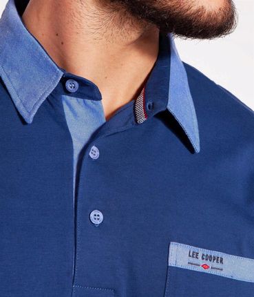 Lee Cooper Koszulka Polo Toby 2687 Blue L - Ceny i opinie T-shirty i koszulki męskie RNUW