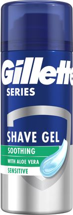 Gillette Series Kojący żel do golenia z aloesem, 75 ml