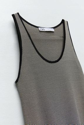 Koszulka Zara Striped Knit top na ramiączkach r. M - Ceny i opinie CIXL