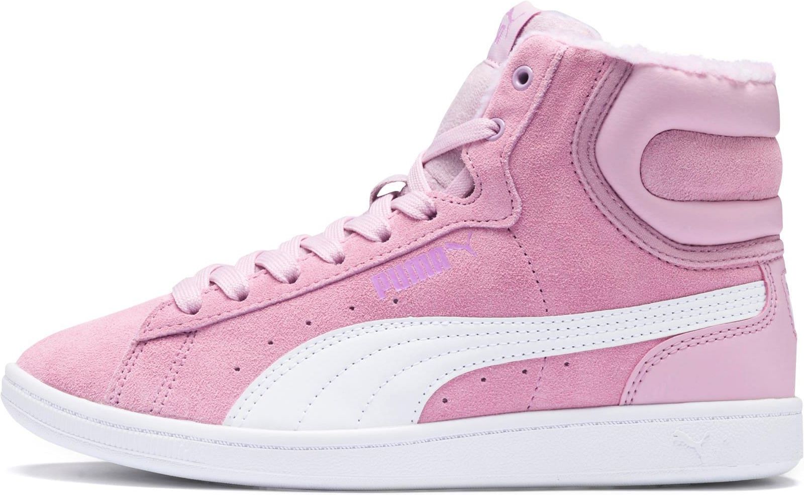 Puma Dziewczęce Wysokie Buty Vikky Mid Fur Preschool, Pink