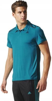 Zielony Męski T shirt Polo adidas Climacool AJ5517 - Ceny i opinie T-shirty i koszulki męskie AAHV