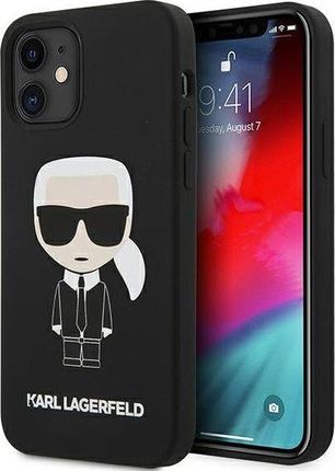 Karl Lagerfeld iPhone 12 mini 5,4 hardcase czarny/black Silicone Iconic (KLHCP12SSLFKBK)