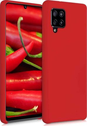Hurtel Silicone Case elastyczne silikonowe etui pokrowiec Samsung Galaxy A42 5G czerwony