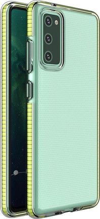 Hurtel Spring Case pokrowiec żelowe etui z kolorową ramką do Samsung Galaxy S21+ 5G (S21 Plus 5G) żółty