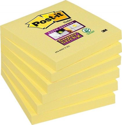 Post It Karteczki Samoprzylepne Super Sticky (654 6Sscy Eu) 76X76Mm 1X90 Kart. Żółte