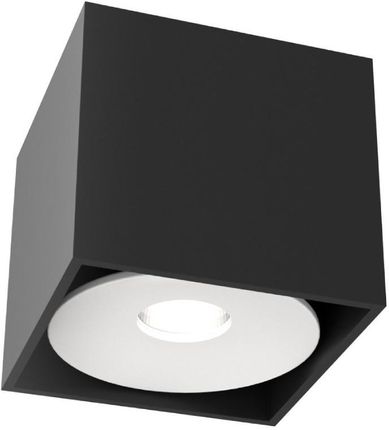 Downlight Cardi L Small Nero Bianco Orlicki Design Kwadratowa Metalowy Czarny Biały