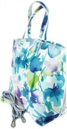 Włoska torba A4 Shopper Bag Vera Pelle Kwiaty SB689K4