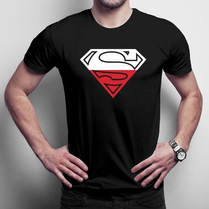 Polski Superman męska koszulka na prezent