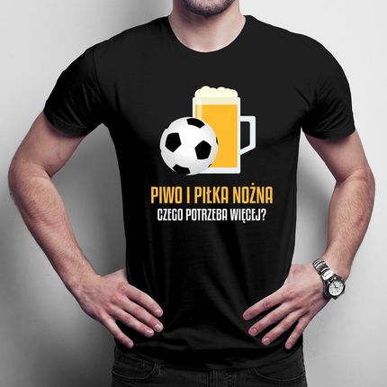 Piwo i piłka nożna męska koszulka na prezent