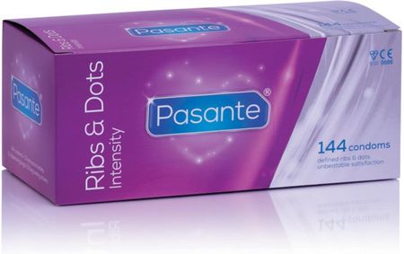 Prezerwatywy Pasante Ribs & Dots Intensity 144 Szt