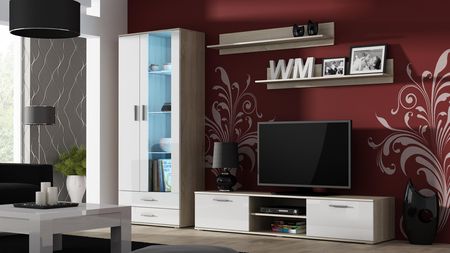 Cama Meble Zestaw Soho 8 (Rtv180 + Wit S6 Półki) Ds/Bi Poł 695613