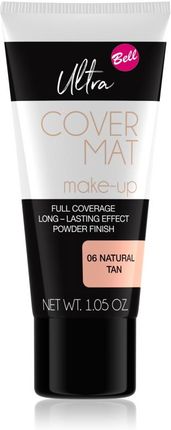 Bell Ultra Cover Mat Make-Up Podkład 06 Natural Tan Intensywnie Kryjący I Matujący 30 g