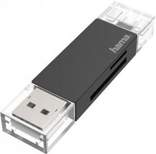 Hama czytnik kart SD/MicroSD, USB-C+USB-A 3.0 (200127) - Czytniki kart Flash